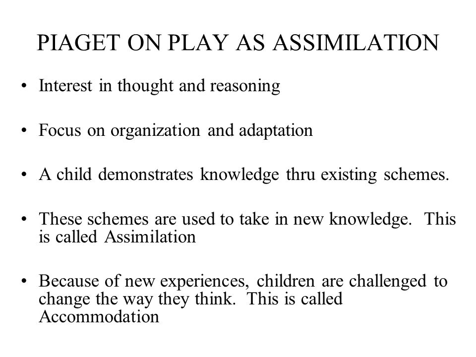 Piaget and play new arrivals
